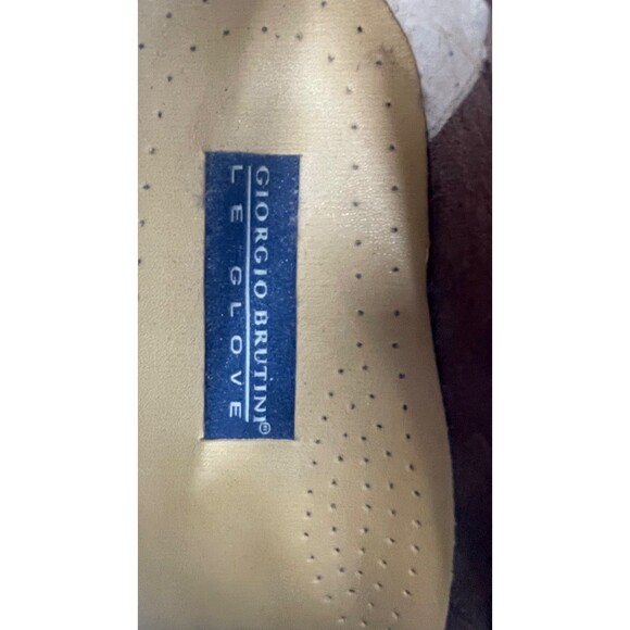 Giorgio Brutini Le Glove Brown Eel Skin Loafers Mens Shoes Sz 12D Made in Brazil - Picture 7 of 13